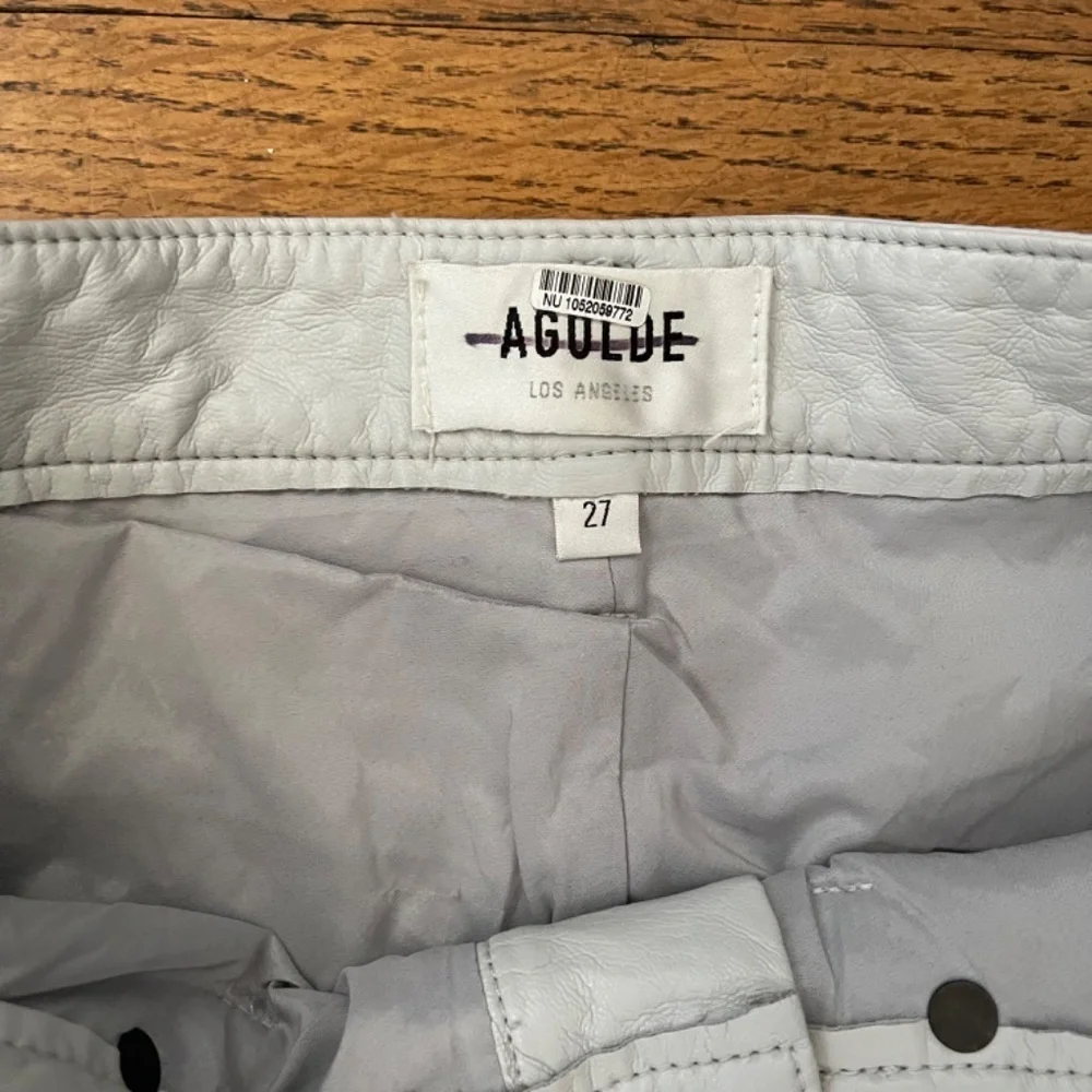 Agolde Recycled Leather Mid Rise Relaxed Boot Size 27